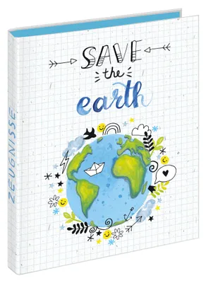 Produktbild von Veloflex Ringbuch A4 Zeugnisse Save the earth