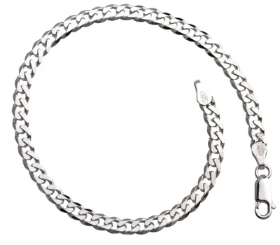 Zdjęcie produktu dla Bransoletka z ogniw pancernych – szerokość 4 mm – srebro próby 925, długość do wyboru od 16 cm do 25 cm