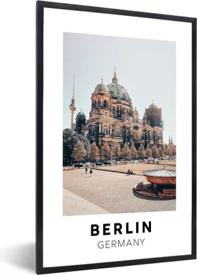 Produktbild von MuchoWow® Gerahmtes Poster Deutschland - Berlin - Domtoren 40x60 cm - Poster mit Schwarzem Bilderrahmen Wandposter Rahmen Foto Bilder - Papierdruck - Wandbilder