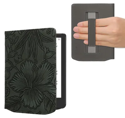 Produktbild von kwmobile Schutzhülle für Pocketbook Verse / Verse Lite / Verse Pro / Color / Vivlio Light/Light HD Hülle - eReader Flip Case mit Handschlaufe und Auto