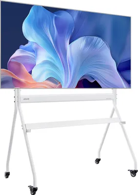 Produktbild von VEVOR TV-Ständer rollbarer TV-Wagen für 889–2540 mm Fernseher Fernsehständer TV Standfuß bis zu 90 kg, TV Bodenständer mit Regal (Max. VESA 800 x 600 mm) für Wohnzimmer Schlafzimmer Büro