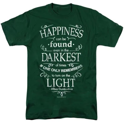 Produktbild von Harry Potter - "Happiness Can Be Found" T-Shirt für Herren/Damen Uni TV36671 (M) (Dunkelgrün)