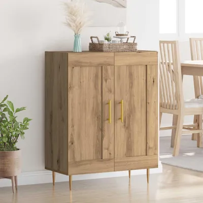 Productafbeelding van vidaXL Dressoir Artisan-Eik, 69,5 x 34 x 90 cm, samengesteld hout en ijzer