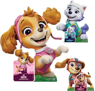 Immagine prodotto di Set di stand-up in cartone Paw Patrol - Skye, Liberty e Everest