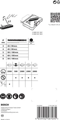 Immagine prodotto di BOSCH 2608901455 BOSCH EXPERT HEX-9 Multi Construction Mehrzweckbohrer-Set, 8-teilig