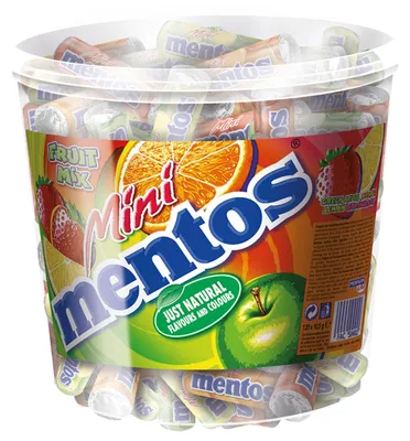 Produktbild von Mentos Mini Fruit Mix Frucht Kaubonbons 120 Stück