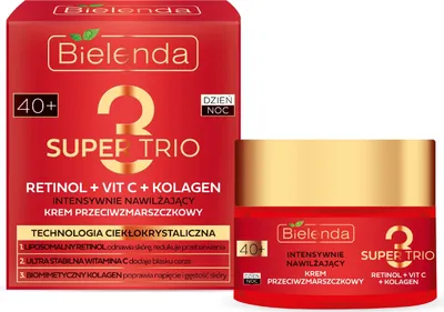 Produktbild von Bielenda Super Trio 40+ Intensiv feuchtigkeitsspendende Anti-Falten Tages- und Nachtcreme 50 ml