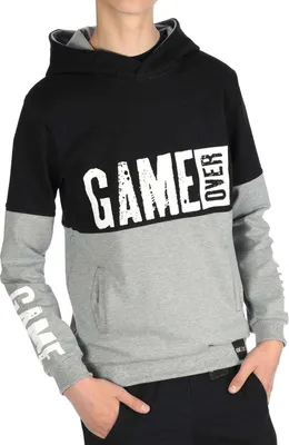Produktbild von BEZLIT Jungen Kapuzen Pullover & GAME OVER Aufdruck Schwarz 116