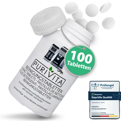 Produktbild von PURIVITA® Reinigungstabletten für Kaffeevollautomaten, 100 Stück