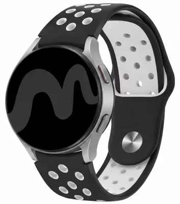 Produktbild von imoshion Silikon-Sportarmband - Universelle 20 mm Anschluss - Black & White, KI-generiertes Bild