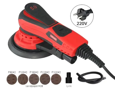 Produktbild von Elektrischer Exzenterpolierer und Schleifer - R7303 5,0mm - 350W - 15 cm Schleifteller - 11.000 U/min - 220V - Für Autoaufbereitung & Heimwerken