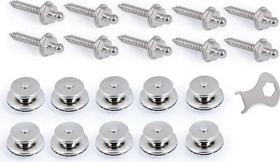 Produktbild von 10er Set Tenax, Schraube 16 mm und Oberteil, 1 x Schlüssel