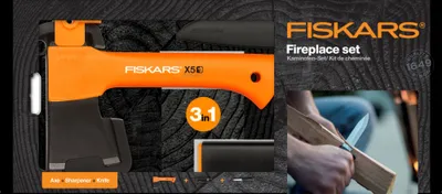 Obrázok produktu pre Fiskars Kempingová Sada, sekera + nôž + ostrič 1057913