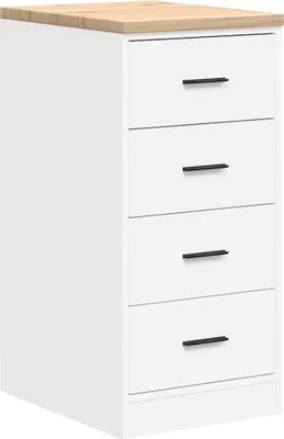 Immagine prodotto di vidaXL Armadio per garage bianco 40x51x85 cm in legno di pino massiccio