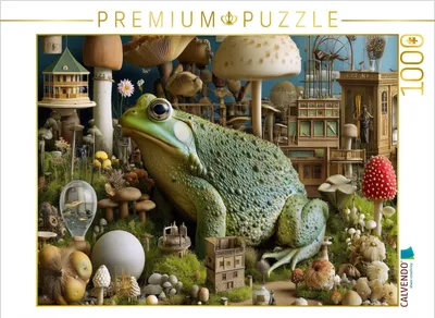 Produktbild von CALVENDO Puzzle Krötenzauber im Garten | 1000 Teile Lege-Größe 64x48cm Foto-Puzzle für glückliche Stunden