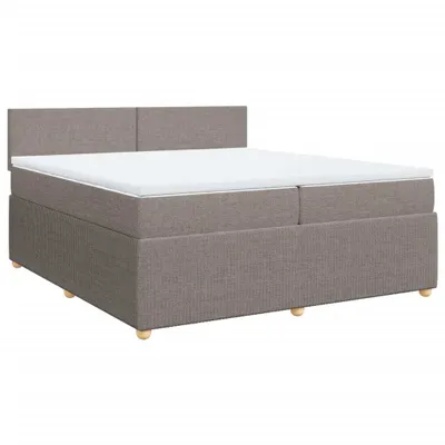 Produktbild von Boxspringbett mit Matratze Taupe 200x200 cm Stoff