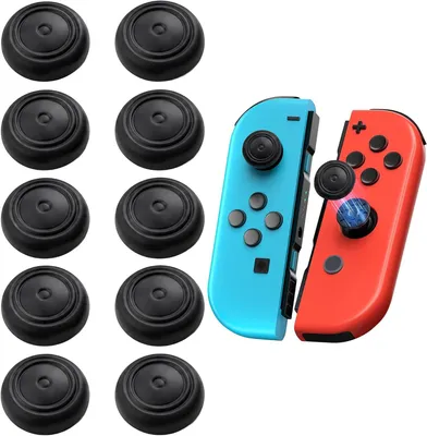 Immagine prodotto di Copri-joystick in silicone, confezione da 10 pezzi, antiscivolo, compatibili con i controller Joy-Con per Nintendo Switch