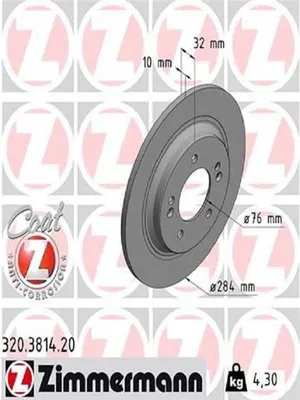 Produktbild von 2x ZIMMERMANN Bremsscheibe 320.3814.20 für HYUNDAI i30 Kombi (PDE) 32mm 4 3kg