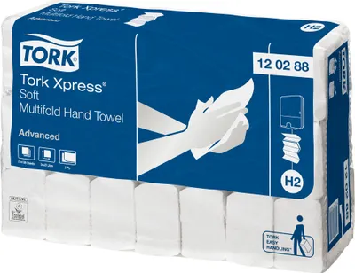 Produktbild von TORK Papierhandtuch Xpress® Advanced 21,2 x 34 cm (B x L) Tissue hochweiß 21 x 136 Bl./Pack.