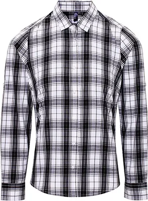 Produktbild von Premier Workwear WomenŽs Ginmill Check Long Sleeve Baumwolle Shirt