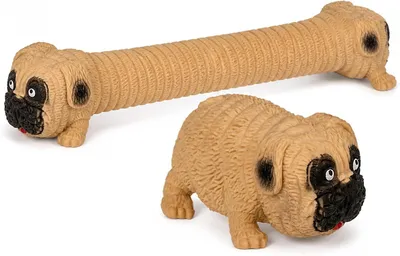 Produktbild von Stressabbau-Figur – Anti-Stress-Figur aus Kunststoff – Verschiedene Designs – Geschenkverpackung (Mops)