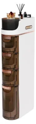 Produktbild von 4-Schubladen-Aufbewahrungsschrank, Schmaler Badezimmerschrank, 17 × 40 × 90 cm Nischenschrank, Geeignet für Badezimmer, Schlafzimmer, Arbeitszimmer, Büros und Studentenwohnheime