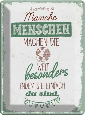 Produktbild von vianmo Blechschild 40x30 cm Manche Menschen machen die Welt Spruch Zitat