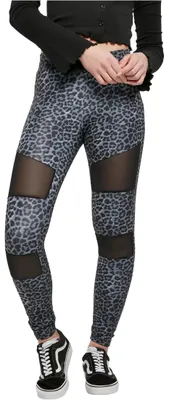 Zdjęcie produktu dla Damskie legginsy Urban Classics Ladies Tech Mesh AOP Leggings snowleo – 3XL