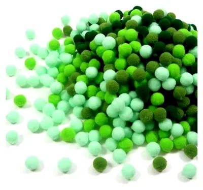 Produktbild von TOAOB 720 Stück Pompons zum Basteln 1 cm Grün Serie Pompom Flauschigen Pompons Bälle Plüsch set Bälle Kunst Bommel für Lustige DIY Kreative Handwerk