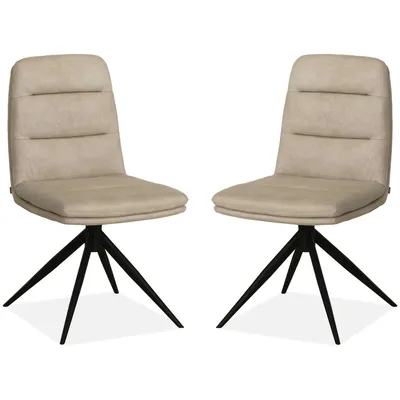 Imagen del producto de MX Sofá, silla para comedor Giza - Beige (juego de 2 unidades)