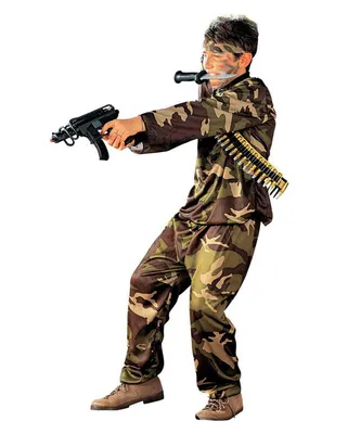 Produktbild von Soldaten Uniform als Berufskostüm für Kinder an Fasching Größe: S