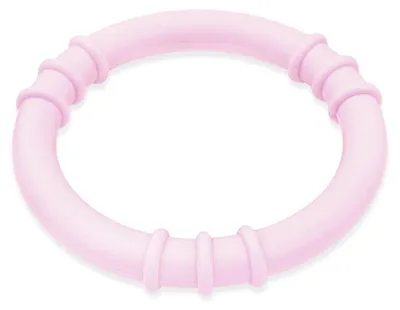 Produktbild von Ark Therapeutics Beißspielzeug Baby Kaufring rosa weich BPA-frei