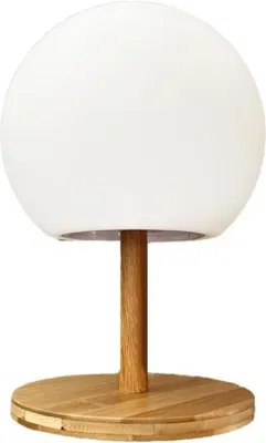 Obrázok produktu pre Stolná lampa, bezdrôtová, bambusová podstava, výsuvná, LED teplá/studená biela, stmievateľná, výdrž batérie 8 hodín, LUMISKY LUNY
