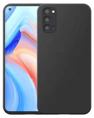 Zdjęcie produktu dla Etui na telefon Oppo Reno 4 Pro 5G czarne, elastyczne etui z silikonu TPU - elastyczne etui na tył z silikonu TPU - czarne - Smartphonics