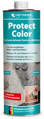 Produktbild von HOTREGA Protect Color Farbvertiefende Steinveredelung 1L - Imprägnierung für Natur- und Kunststeine, Steinschutz, Mengen:1