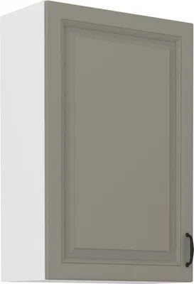 Image de Armoire haute supérieure SOPHIA – largeur 60 cm, gris clair / blanc
