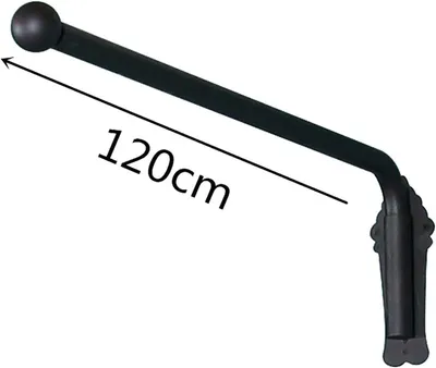 Produktbild von Gardinenstange 120 cm, schwarz, 25 mm Durchmesser, für Cafégardinen