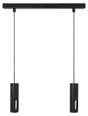 Obrázek produktu pro Závěsné svítidlo FLOW, černé a stříbrné, 2xGU10x10W, kov, rozměry: 110x38x6 cm, IP20, Sigma Lighting