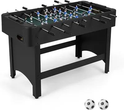 Imagen del producto de Silecomplaza, mesa de futbolín para niños, con 22 jugadores y 2 balones, set completo de futbolín profesional de madera, mesa de fútbol para niños y adultos, 119 x 108 x 79 cm