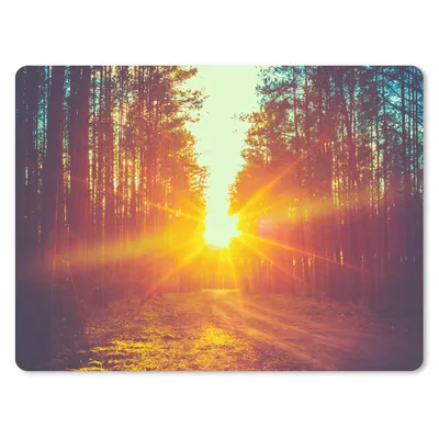 Produktbild von MuchoWow® Mauspad Mousepad Sonnenuntergang - Bäume - Wald - Natur 40x30 cm - Mousepads - Maus Mat - Pad - Mausunterlage - Anti Rutsch