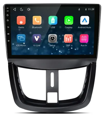 Produktbild von 9 Zoll Autoradio für Peugeot 207 2006-2015 Linux CarPlay Android Auto Radio mit Bluetooth WiFi RDS Kamera optional Vi Link