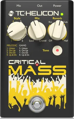 Produktbild von TC Helicon Kritische Masse Gesangseffektgerät mit 2 Modi und 3 Reverb-Arten für Gruppen- und Publikumsgesang