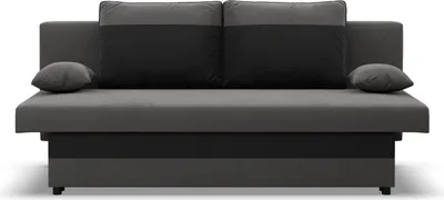 A sofa with a sleeping function, shown from the front against a white background.