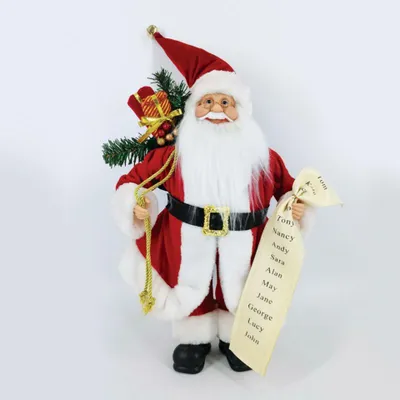 Produktbild von ACA Beleuchtete Weihnachtsdekoration Weihnachtsmann mit Wunschliste 60 cm X126003