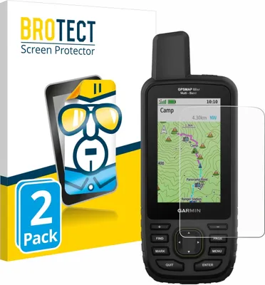 Produktbild von 2x Für Garmin GPSMAP 66sr Schutzfolie BROTECT Displayschutz Display Schutz Folie Klar Transparent