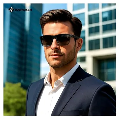 Produktbild von Polarisierte Sonnenbrille für Herren und Damen, quadratisch, UV400-Schutz für Fahren, Reisen, Angeln