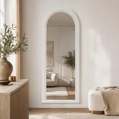 Produktbild von Design Rundbogen Spiegel 180x85cm FORMOSA greige Wandspiegel