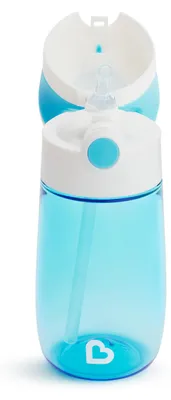 Zdjęcie produktu dla Munchkin Flip & Go™ niebieski kubek 355 ml ze słomką