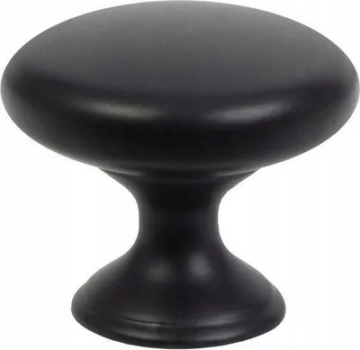 Image de Bouton de meuble noir mat style rétro, 1 pièce