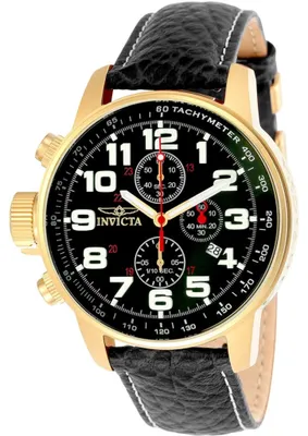 Zdjęcie produktu dla Invicta I-Force 3330 Zegarek Męski - Mechanizm Kwarcowy - Stal Nierdzewna z Czarną Tarcza - 46 mm